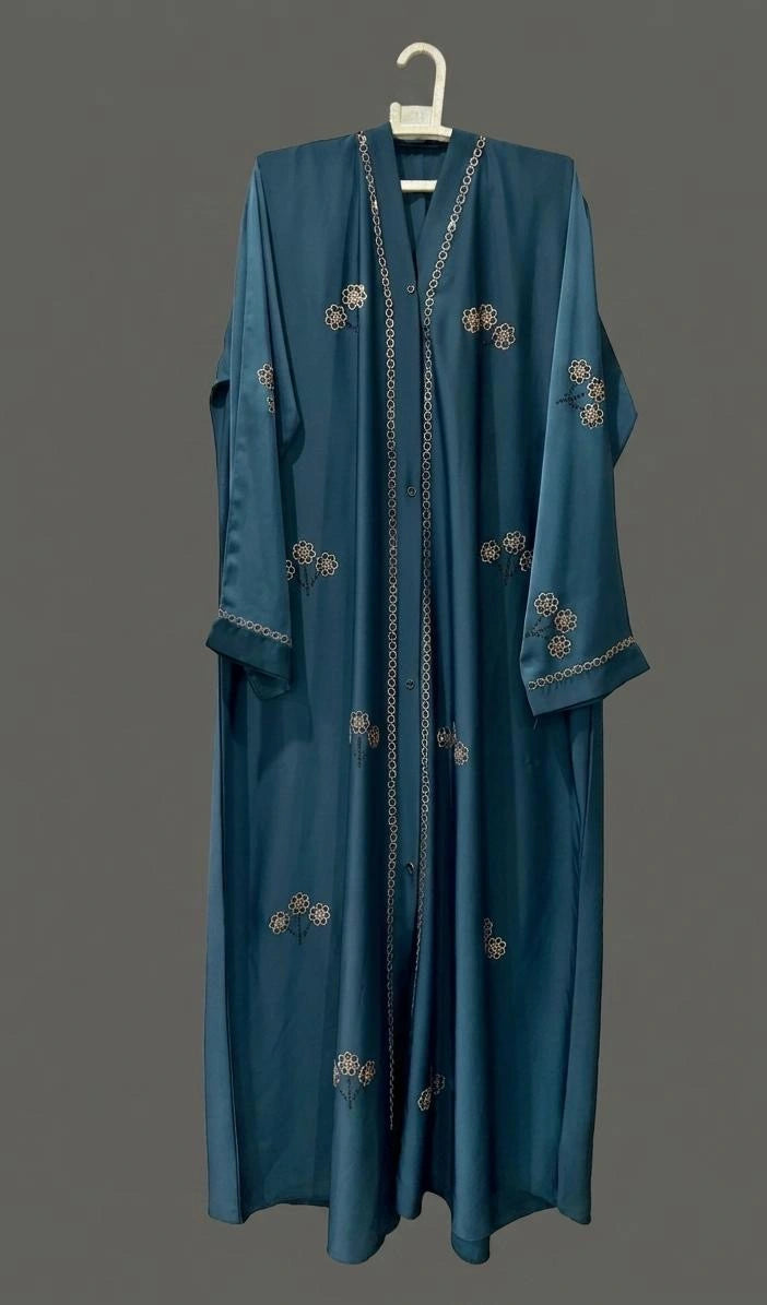 Flora Azure Abaya Branded