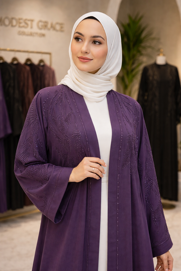 Desighner Open Abaya With Heavy Embroidery