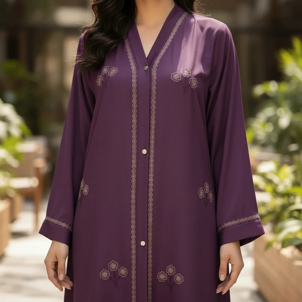 Flora Azure Abaya Branded