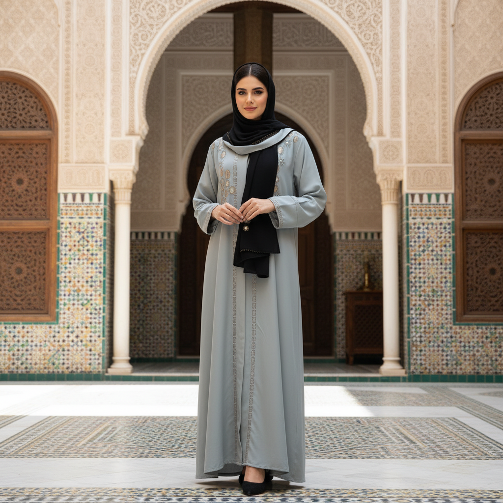 Fancy Embroidered Abaya – Luxury Modest Wear