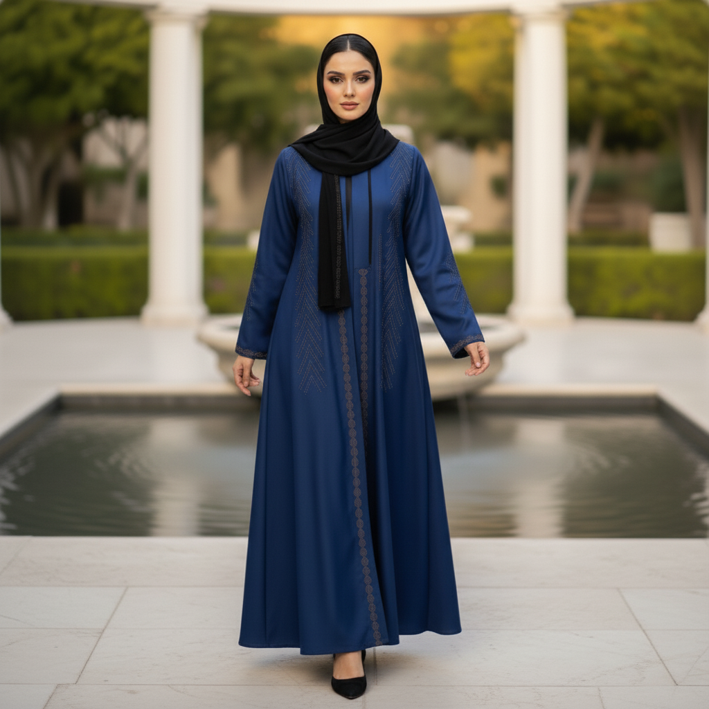 Fancy Embroidered Abaya – Luxury Modest Wear