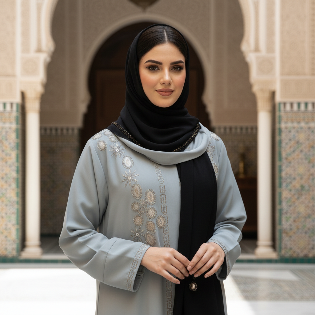 Fancy Embroidered Abaya – Luxury Modest Wear