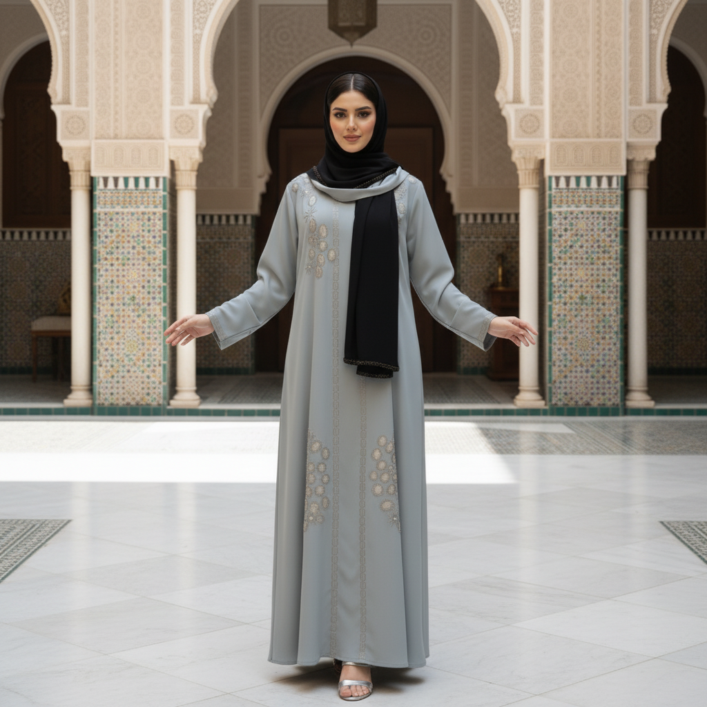 Fancy Embroidered Abaya – Luxury Modest Wear
